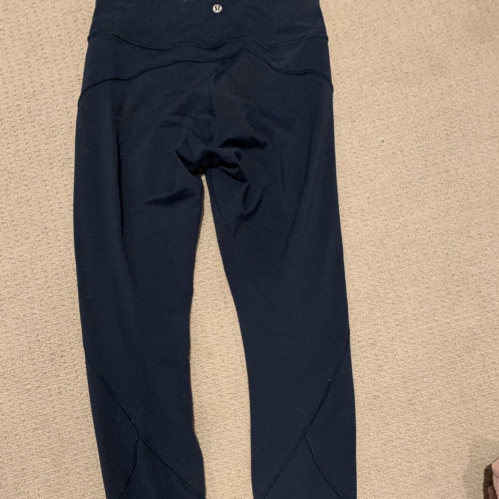 LULULEMON Navy In Movement Leggings size 8